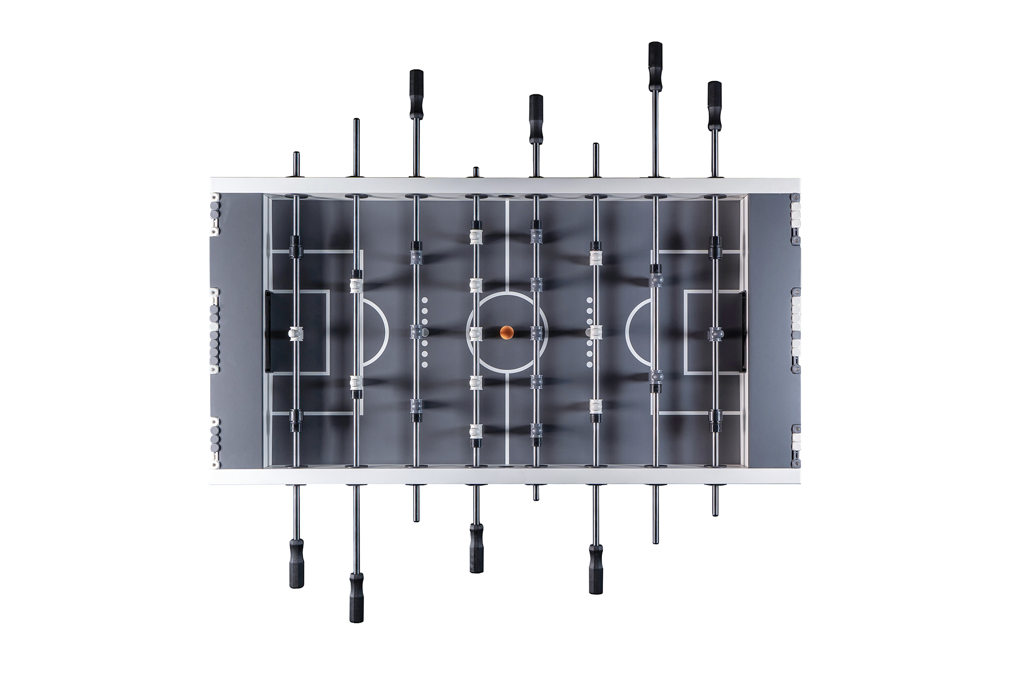 Игровой стол - футбол "NineStar Iron Pro ITSF Grey" (144х75,5х90)