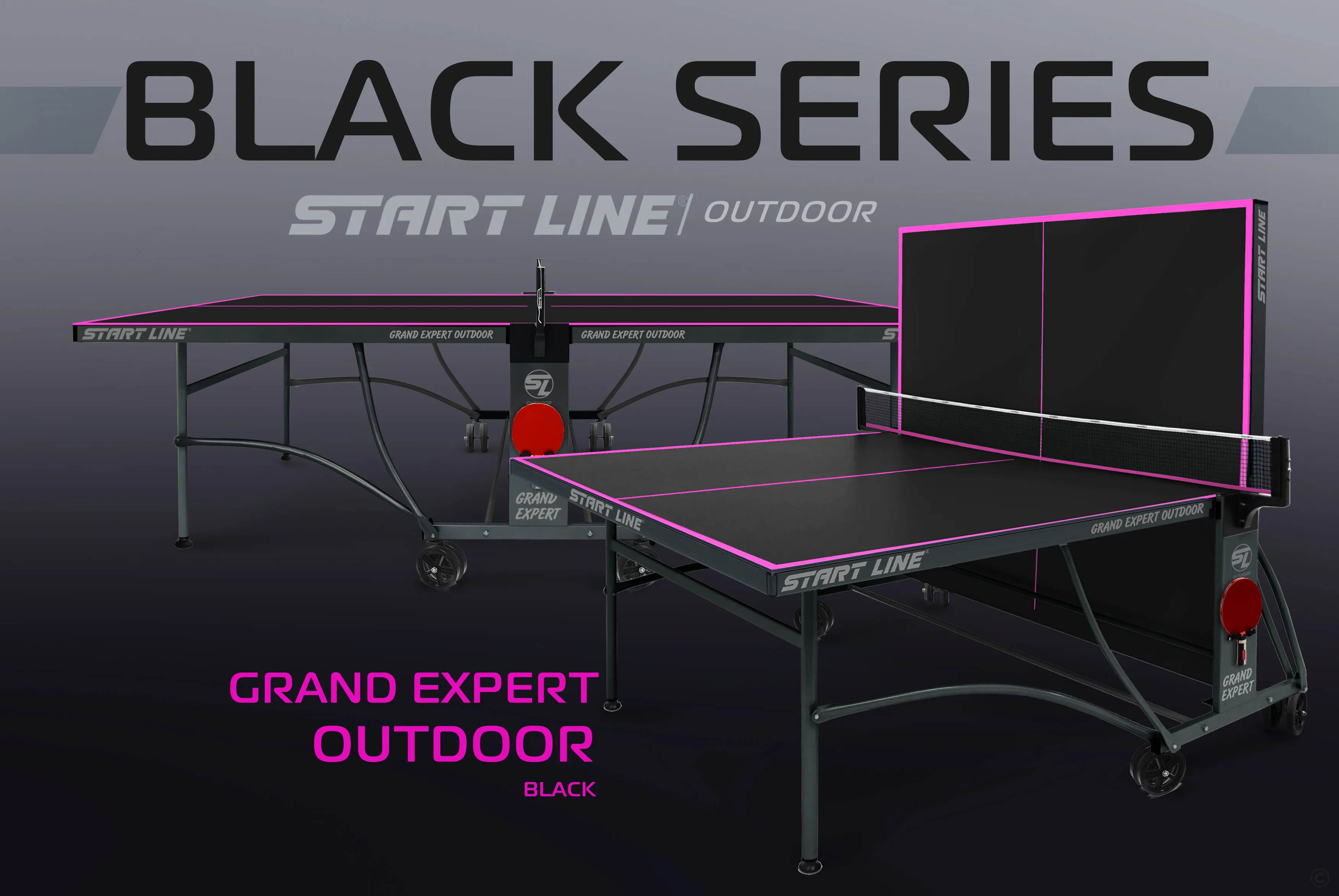 Стол теннисный GRAND EXPERT 6 Всепогодный Black