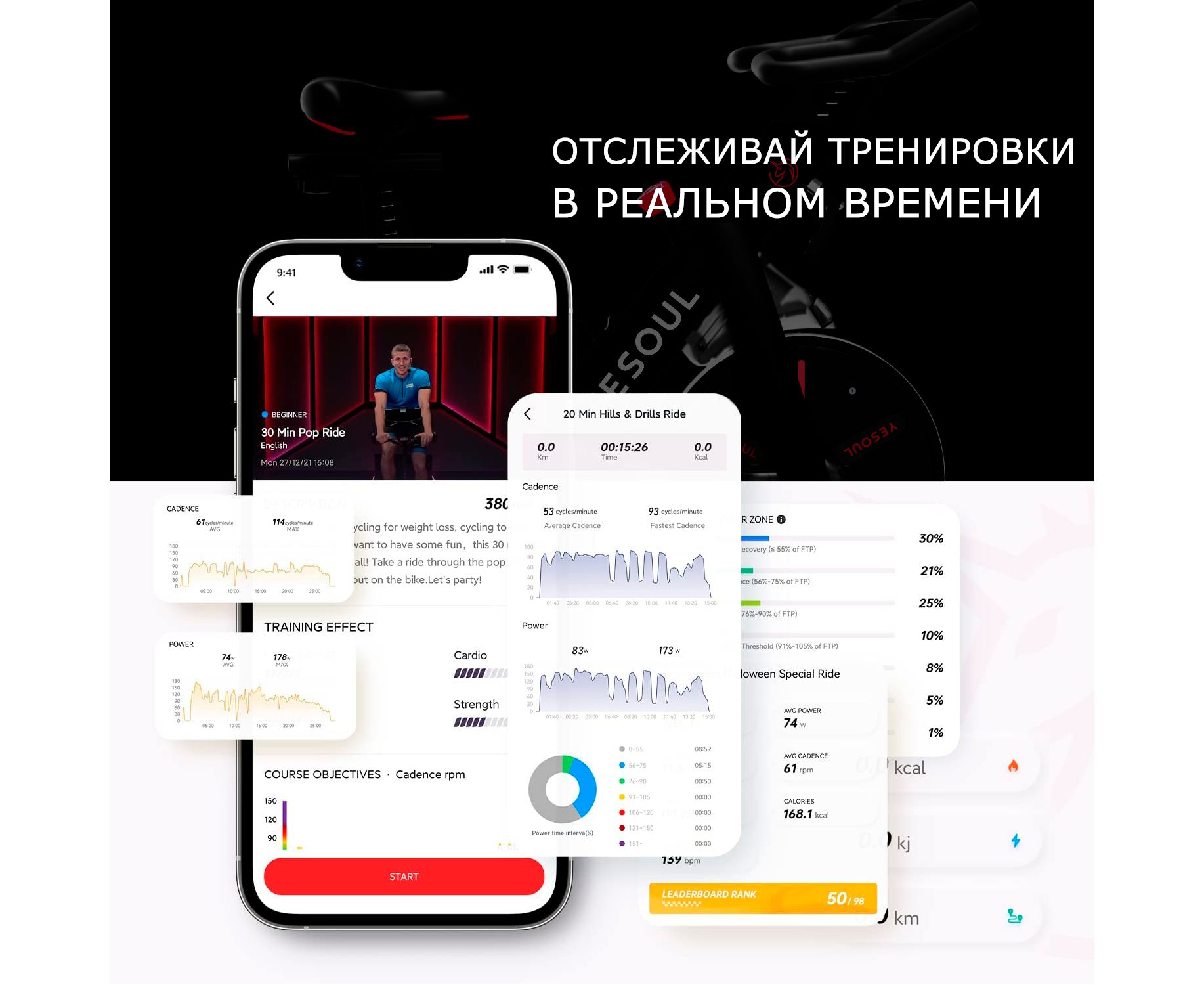 Велотренажер Yesoul S3 PRO BLACK