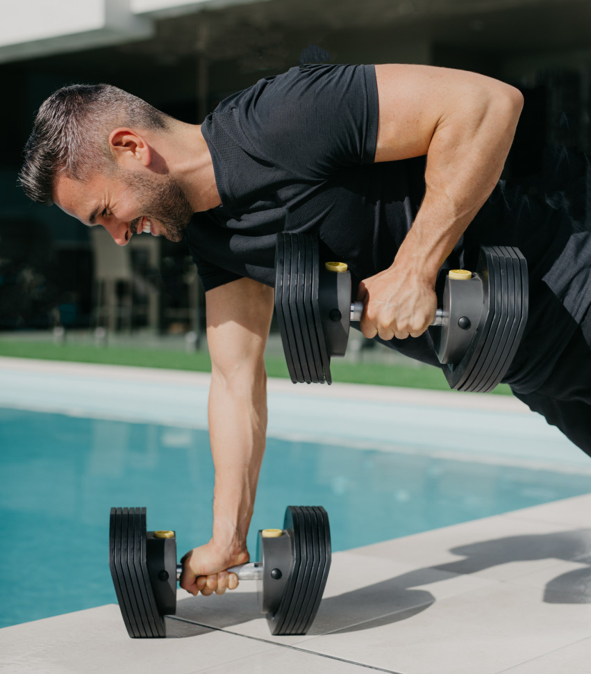 Гантели наборные First Degree Fitness MX Select MX-85, вес 5.6-38.6 кг, 2 шт без стойки